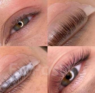 Ламинирование ресниц и бровей, окрашивание бровей и ресниц
