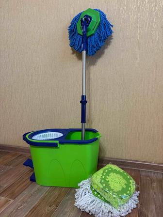 Швабра и ведро с отжимом Aquamatic Greenway