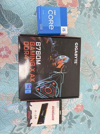 Продам комплект материнская плата процессор и ОЗУ 32 гб