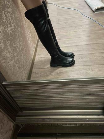 Ботфорты кожаные