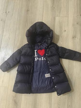 Пуховик удлиненный ralph lauren на 4года (дев)