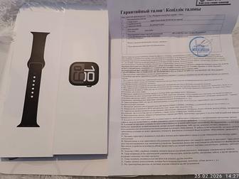 Apple Watch Series 10, 46 mm, чёрного цвета.
