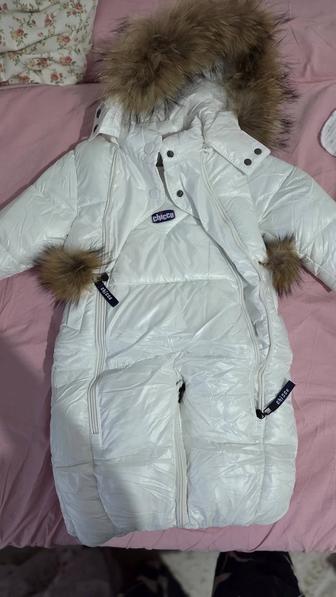 Продам зимний комбинезон трансформер 68. Одевали 1 раз