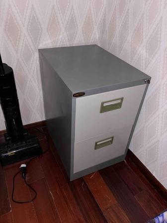 Металлический офисный шкаф / картотека, 2 ящика