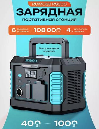 Портативный источник питания повербанк RS500 400 Втч