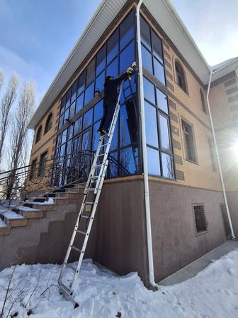 Аренда прокат лестница трехсекционный алюминиевый. Баспалдақ стремянка