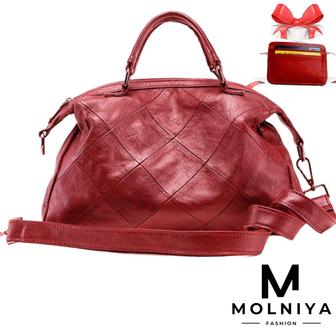 Сумка кожаная их коллекции MOLNIYA