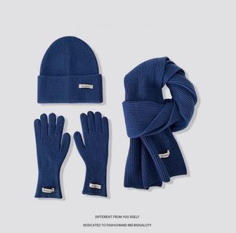 Шапка перчатки шарф