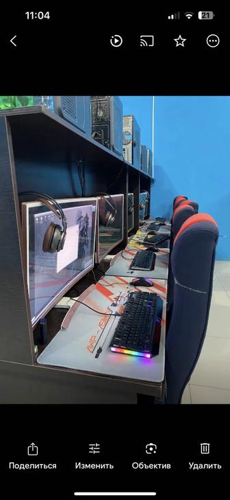 Игровой комплект ПК с GTX 1070, монитор 144 Гц, периферия BLOODY, кресло