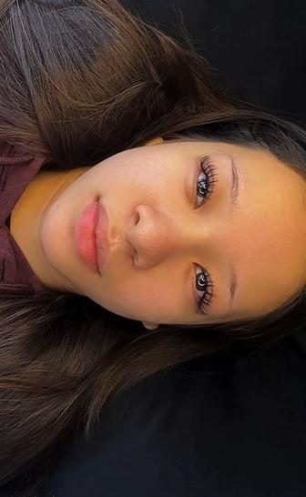 Наращивание ресниц, мокрый эффект