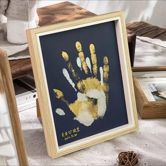 Картина Пара на память, отпечаток руки, фоторамка, подарок ручной