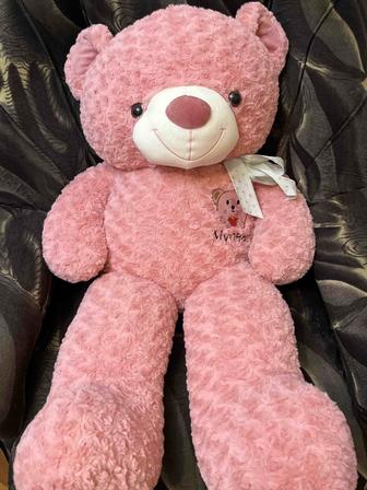 Плюшевый медведь розовый (метровый)
