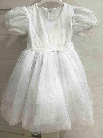 Платье снежинка для девочек