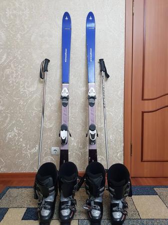 Горные лыжи Kneissl Cruise, 2 пары ботинок Nordica, палки Nordica