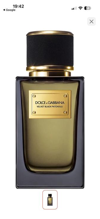 DOLCEGABBANA Velvet Black Patchouli парфюмерная вода EDP 100 мл,