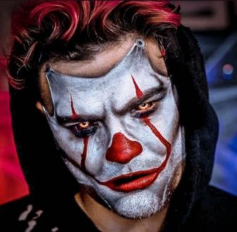 Грим,аквагрим,Яркий рисунок,блеск-тату на праздник,день рождения, Хэллоуин