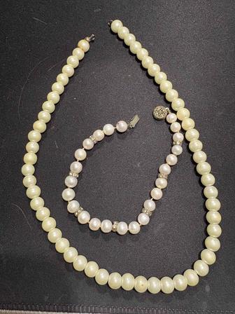 Винтажные ювелирные украшения из натурального речного жемчуга