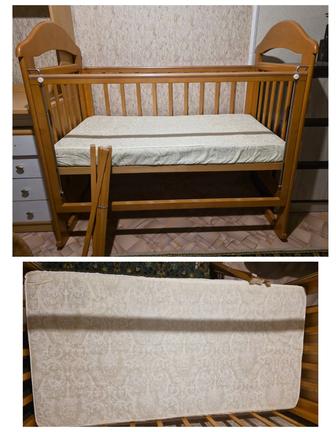 Новый матрас (бамбук) с кроваткой