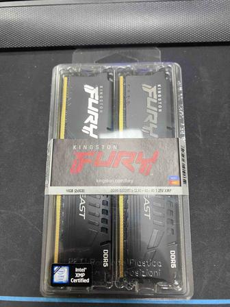 DDR-5 DIMM 16 GB 5200 MHz Kingston Fury Beast, 2x 8 GB Kit, BOX