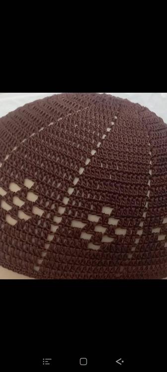 Тюбетейки вязанные