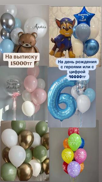 Гелиевые шары.Оформление шарами