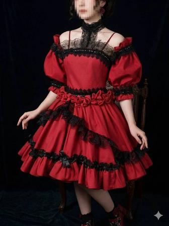 Платье красное Лолита