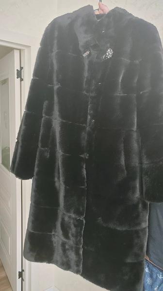 Эко шуба графитовая