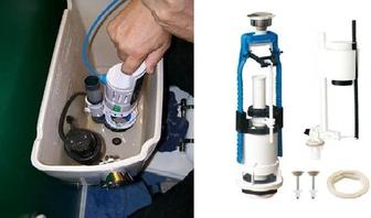 Замена арматуры на унитазе , слив унитаза