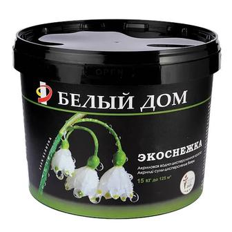 Краска водно-дисперсионная акриловая ЭКОСНЕЖКА 15кг
