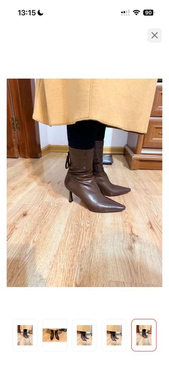 Коричневый модный зимний ботильоны