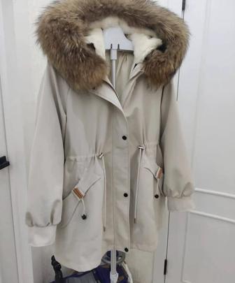 Продам куртку парка натуральный мех