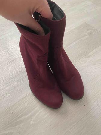 Ботильоны бордовые