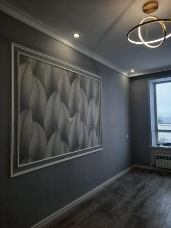 Качественная поклейка обоев и галтели, покраска стен