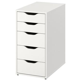 IKEA 40473554 ALEX АЛЕКС Тумба с ящиками - белый 36x70 см