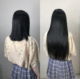 Кератиновое наращивание волос