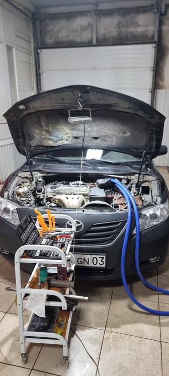 Промывка авто печек, проверка на герметичность охлаждающей системы