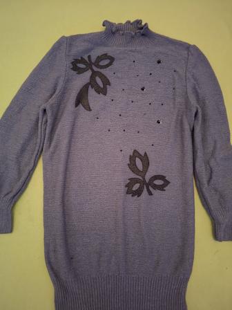 Платье шерстяное теплое