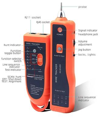 Кабельный тестер + трассоискатель для RJ45, RJ11 (XQ350)