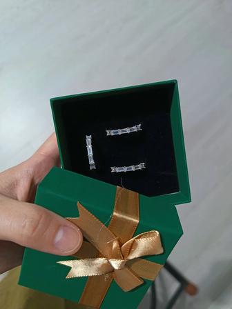 Жүзік және сырға күміс/Серебро кольцо и серьги