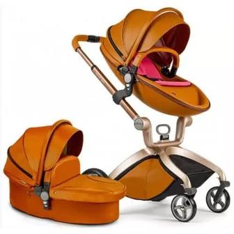 Коляска Hot Mom F22, 2 в 1, коричневая