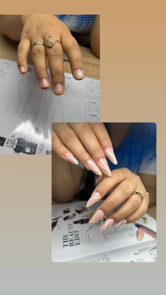 Маникюр гелевое покрытие