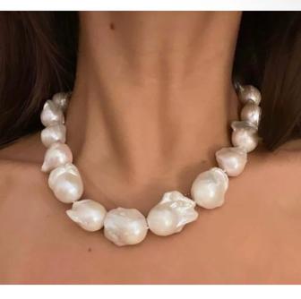 Продам цепочку из майорки барочного жемчуга