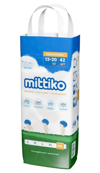 Подгузники Mittiko XXL, 42 шт