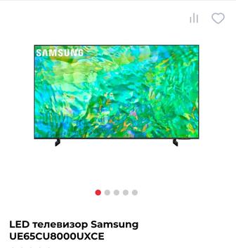 Новый Телевизор Samsung 65 UE65CU8000UXCE Crystal UHD 4K, 65 диагональ