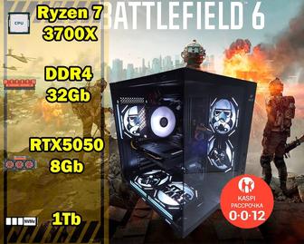 Ryzen 7 3700X 32Gb RTX5050 Wintek Новый Игровой ПК с RGB подсветкой