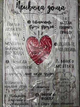 Панно декоративное Правила дома
