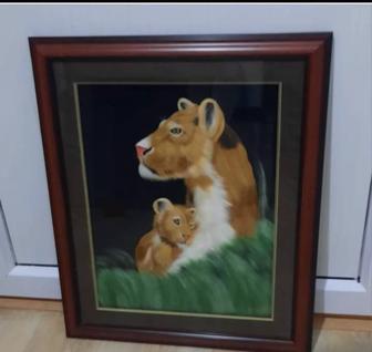 Картина из шерсти продам