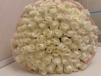 Цветы 101 роза свежие