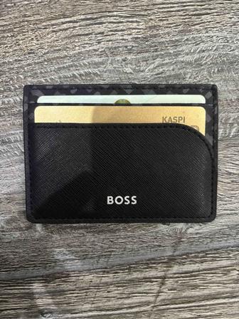 Кардхолдер BOSS из кожи сафьяно