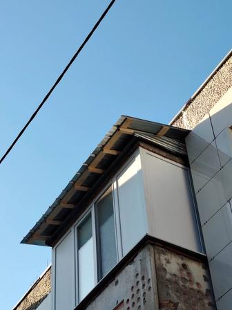 Альпинисты. Монтаж козырьков и отливов. Гидроизоляция